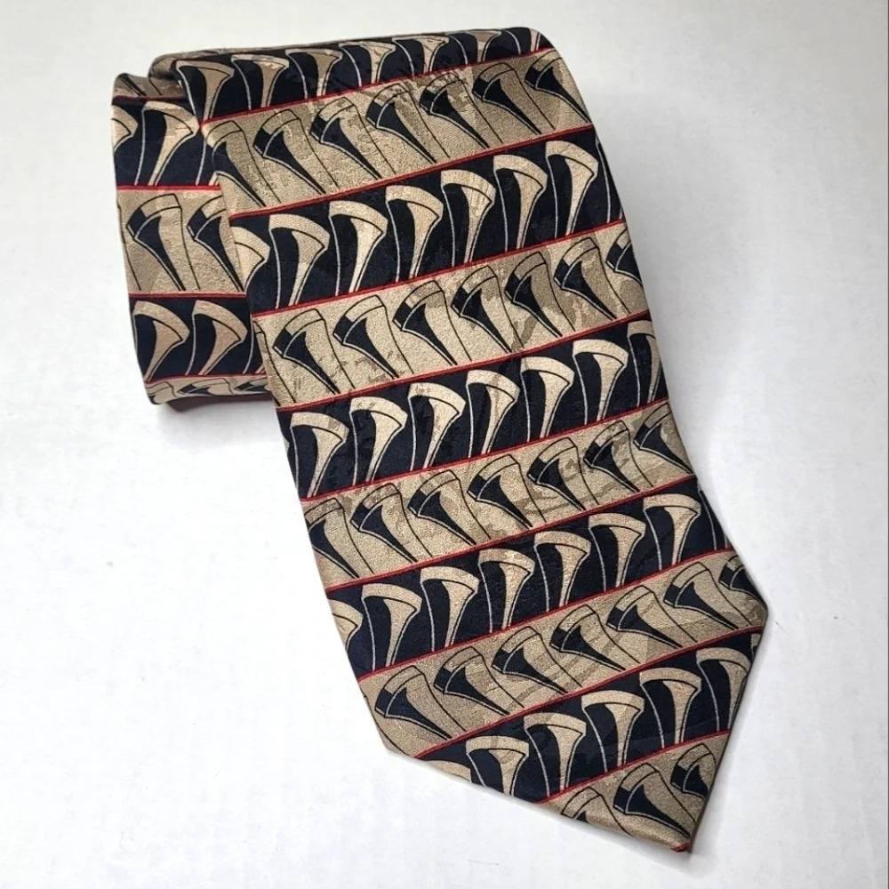 Ralph Marlin Sport Striped Tees 1996 Mens Necktie Tie Golf